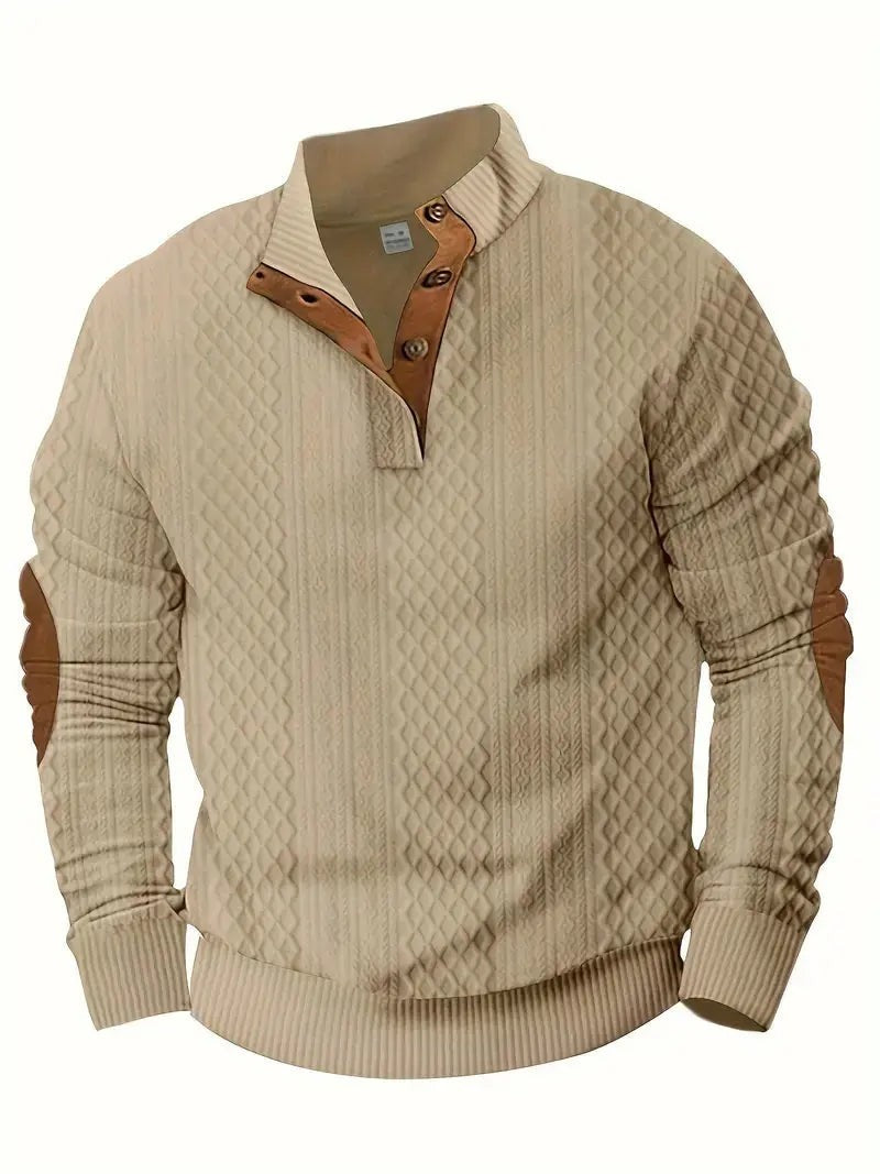 Knitted Jumper – Men's Outdoor Jumper with Patches