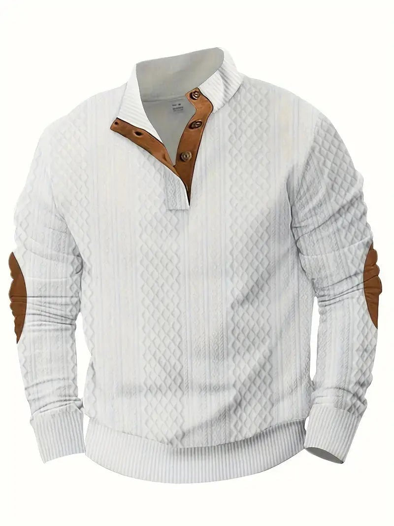 Knitted Jumper – Men's Outdoor Jumper with Patches