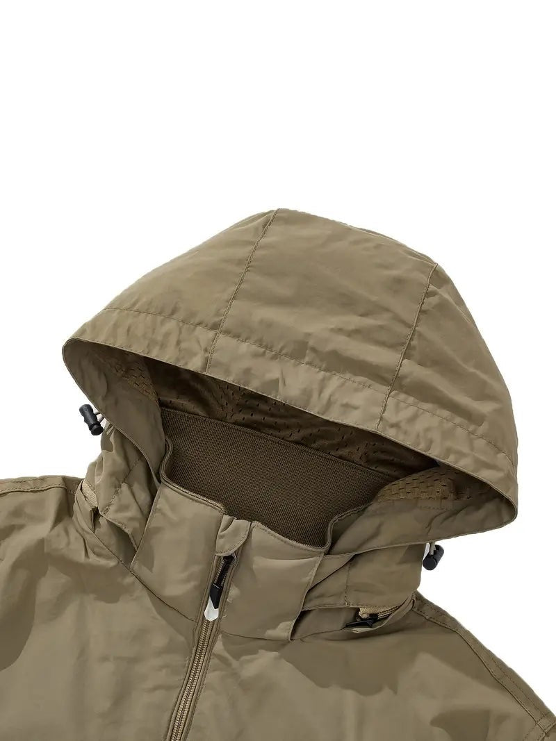 Men's Waterproof Outdoor Jacket – Wind & Waterproof Nylon Coat