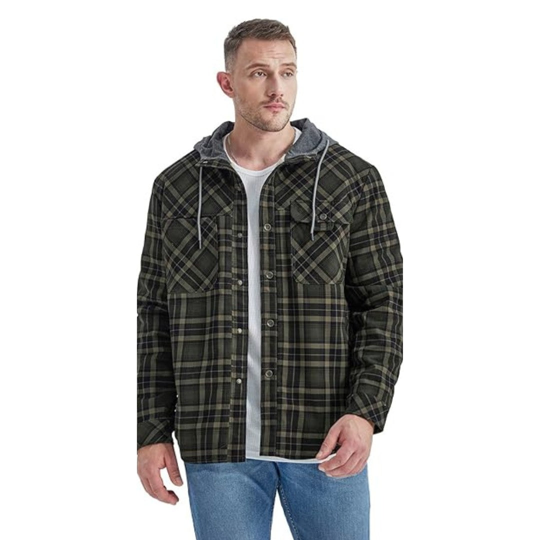 Men's Checked Jacket – Warm Autumn & Winter Overshirt
