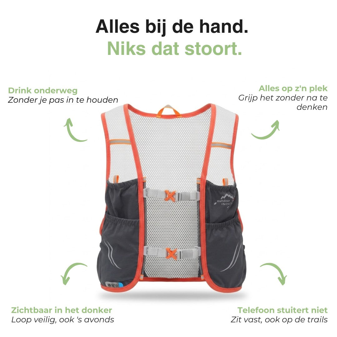 Trail Running Vest – Hydration Vest with 2 Soft Flasks