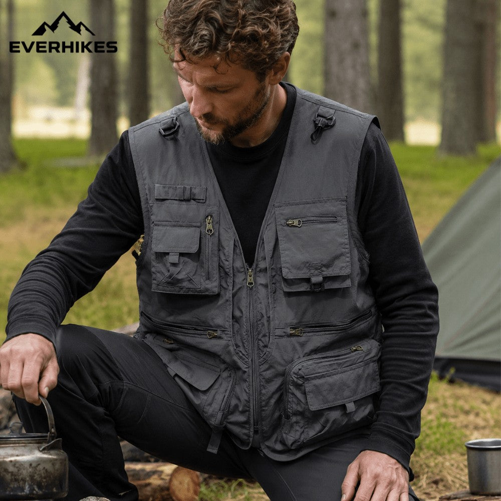 Utility Vest – Lightweight Mesh Multi-Pocket Fishing Vest