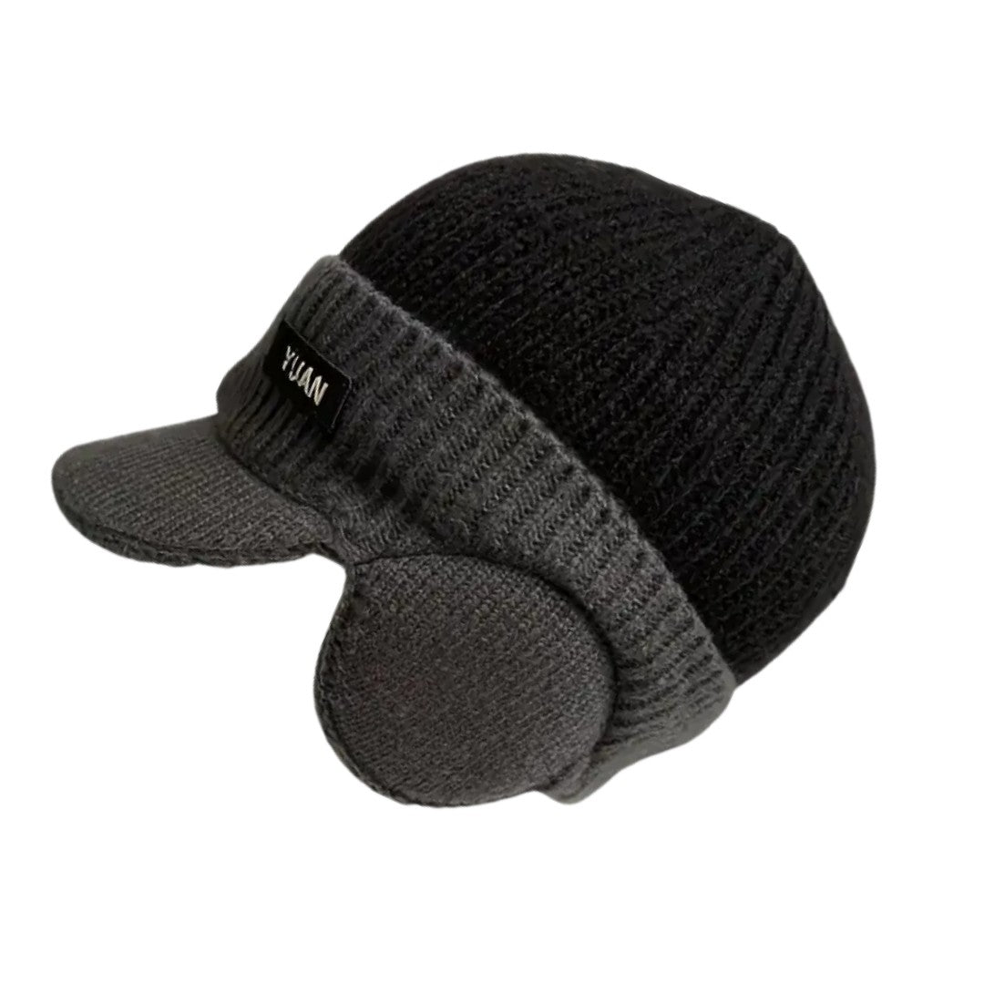 Knitted Winter Hat – Warm Fleece-Lined Ear-Flap Beanie