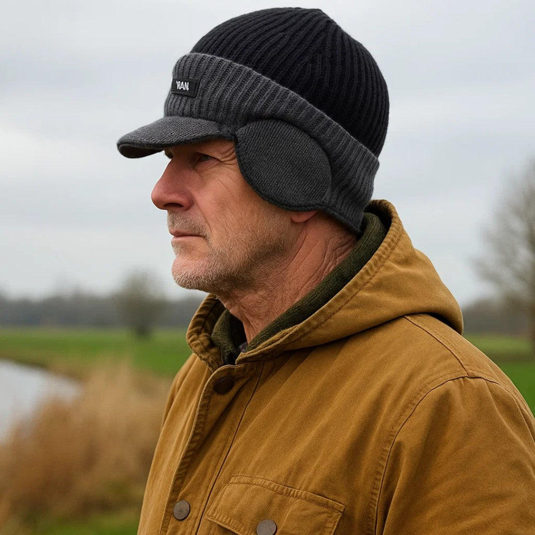 Knitted Winter Hat – Warm Fleece-Lined Ear-Flap Beanie