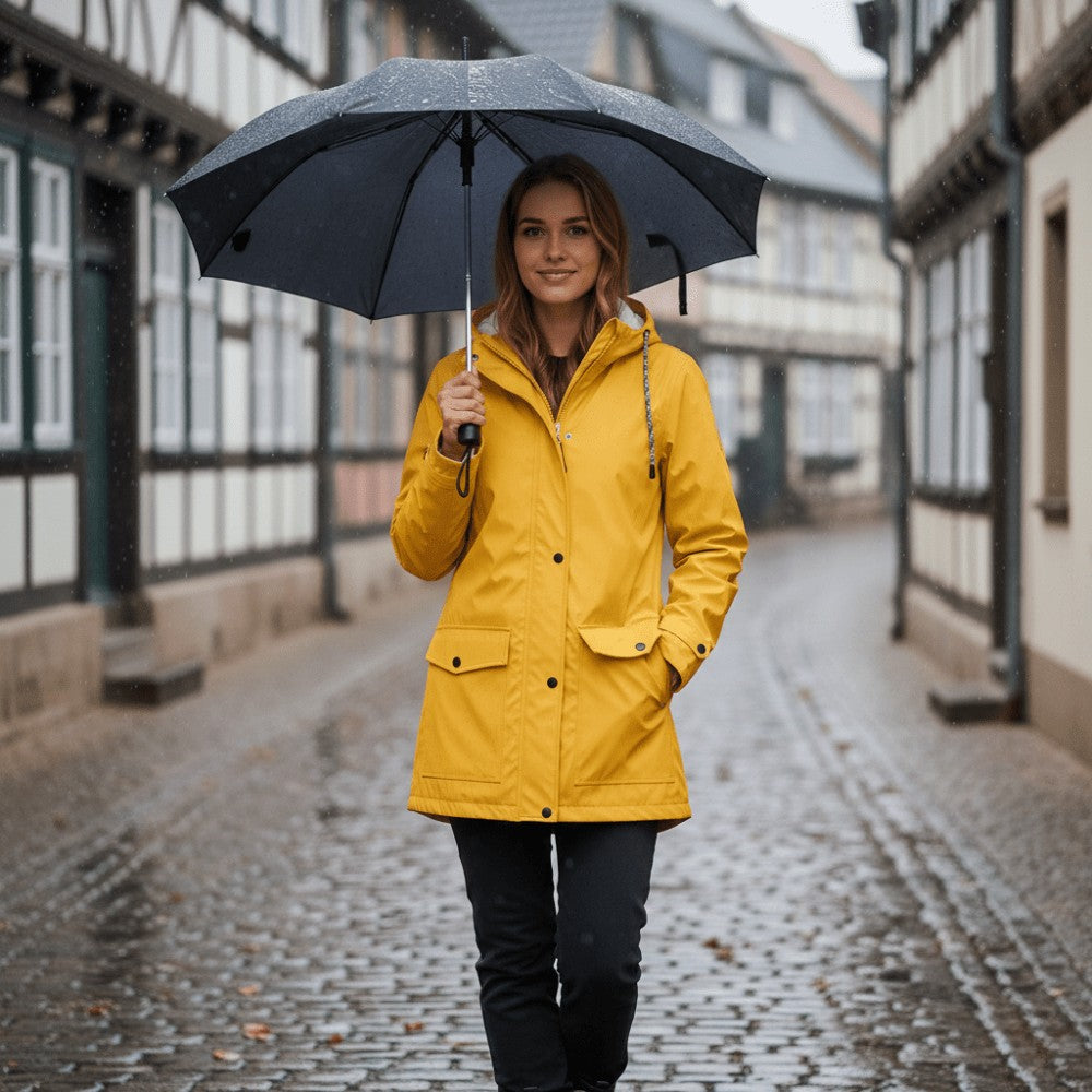 Women's Waterproof Rain Jacket – Hooded Windproof Storm Coat